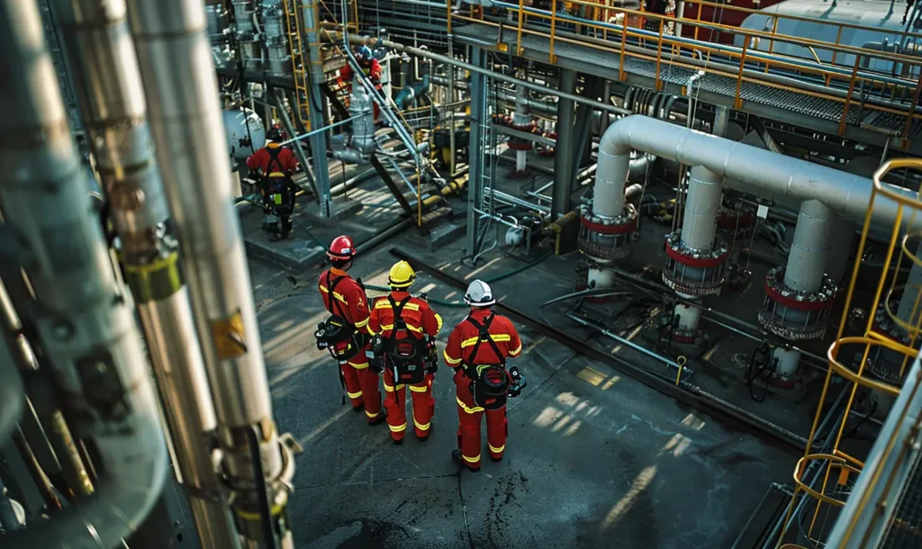 Fire protection systems in oil refineries
