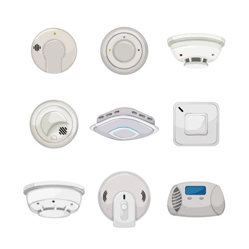 smoke-detector-set-cartoon-vector-illustration